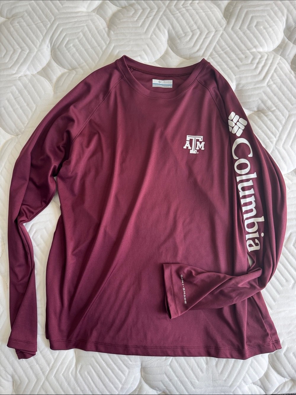 Columbia Maroon Texas A&M Long Sleeve Performance Top